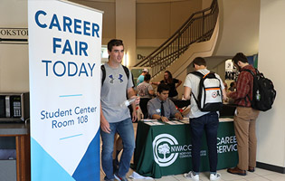 career fair table