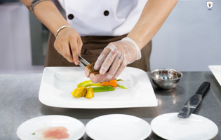 chef cutting food
