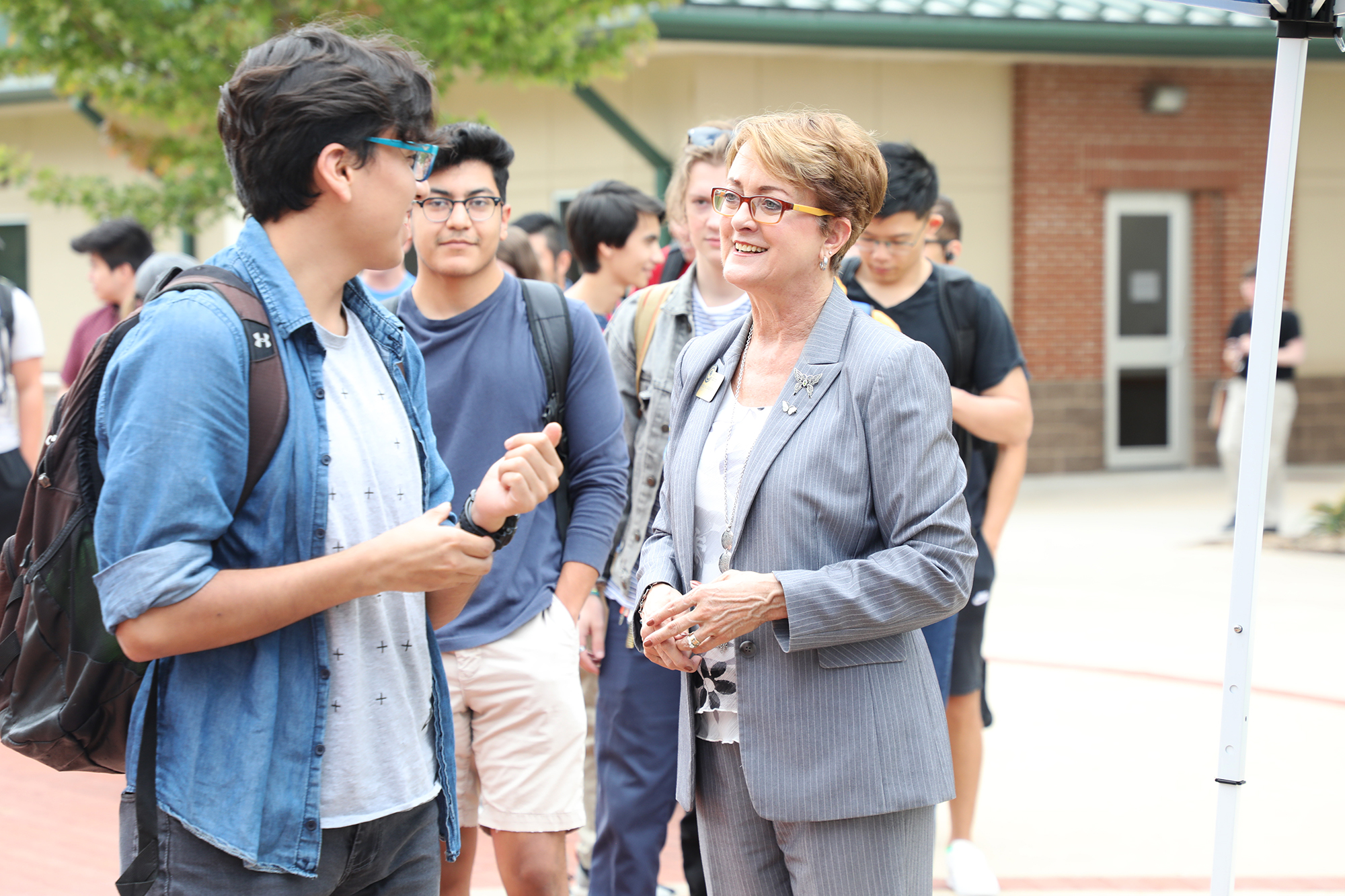 NWACC President with Students