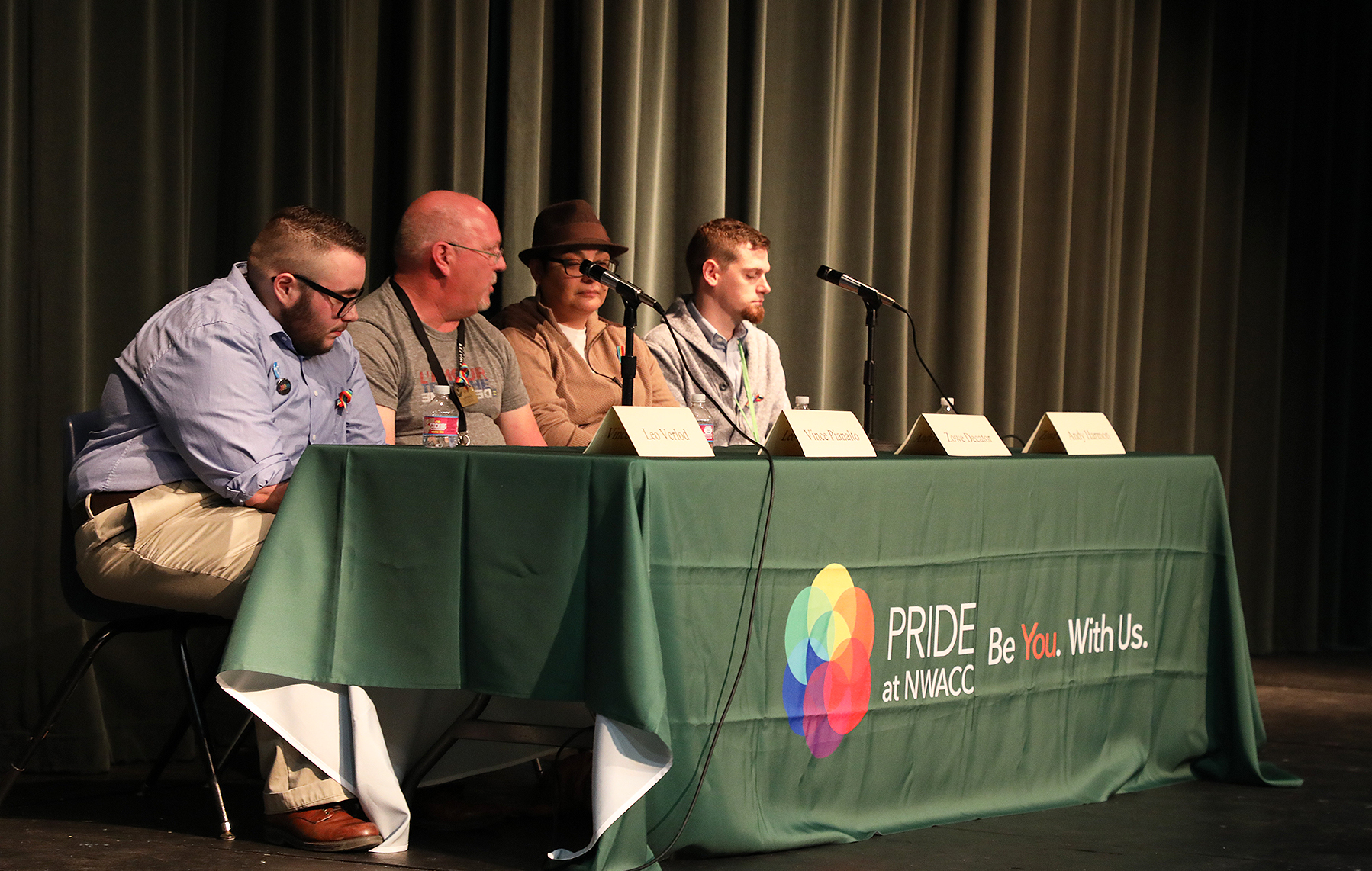 Panel of speakers at an event hosted by NWACC Pride