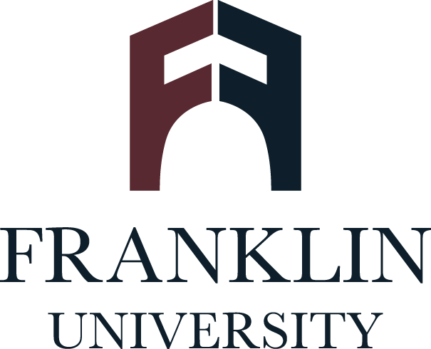 franklin university 2 color logo brown and black
